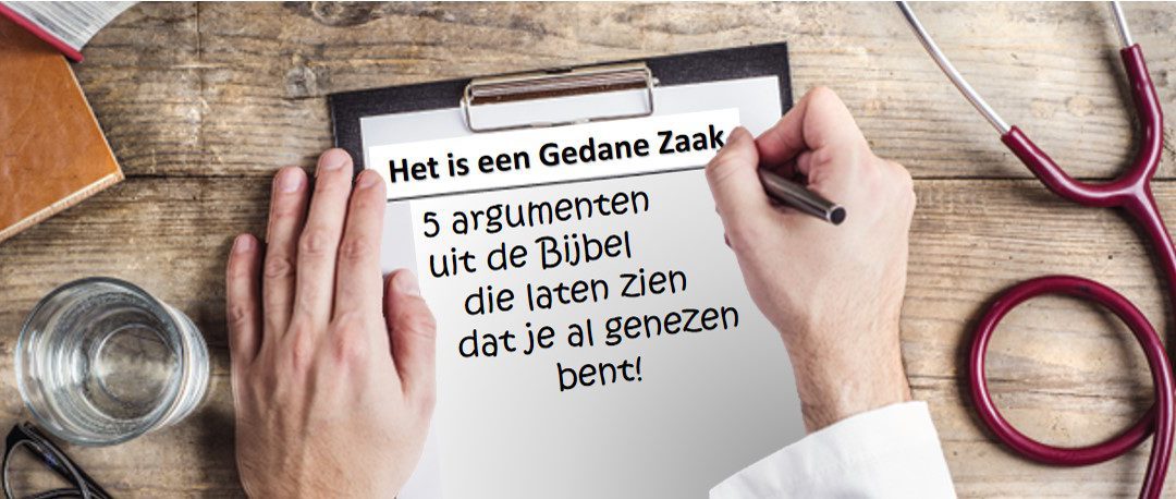 Voor je genezing is al betaald!